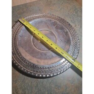 Vintage 12.25" Silver Platter Tray Unknown Maker Not Stamped Preowned